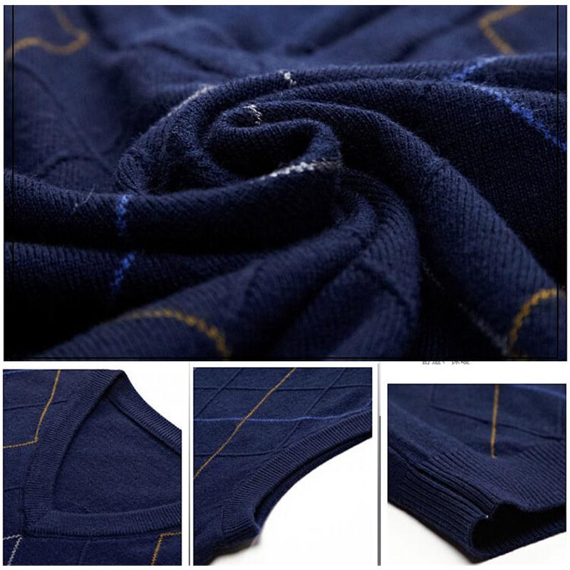 ニットベスト メンズ ジレ プルオーバー 春秋冬 チョッキ 室内着 Vネック 防寒 保温 ビジネス トップス インナー 重ね着 仕事 ゴルフ 暖かい 