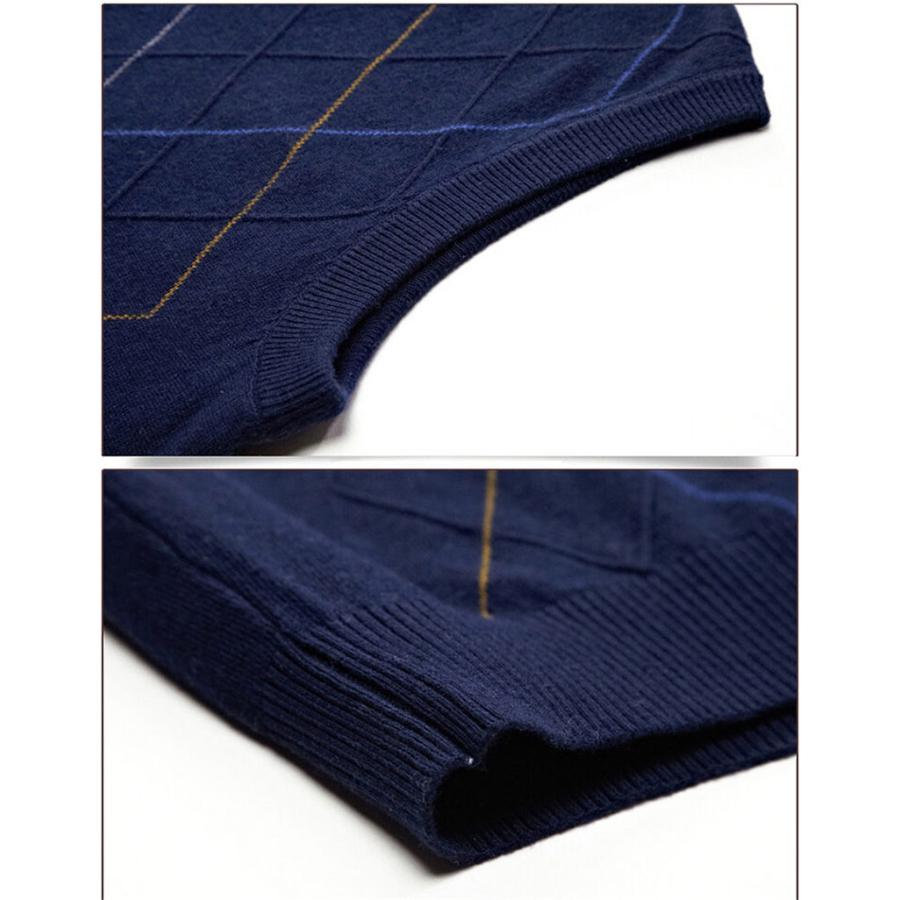 ニットベスト メンズ ジレ プルオーバー 春秋冬 チョッキ 室内着 Vネック 防寒 保温 ビジネス トップス インナー 重ね着 仕事 ゴルフ 暖かい 