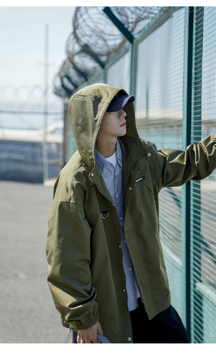 マウンテンメンズ 登山 フード付き ジャケット アウトドア キャンプ 防水 ウインドブレーカー 撥水 防寒 防風 カジュアル ブルゾン 春秋 