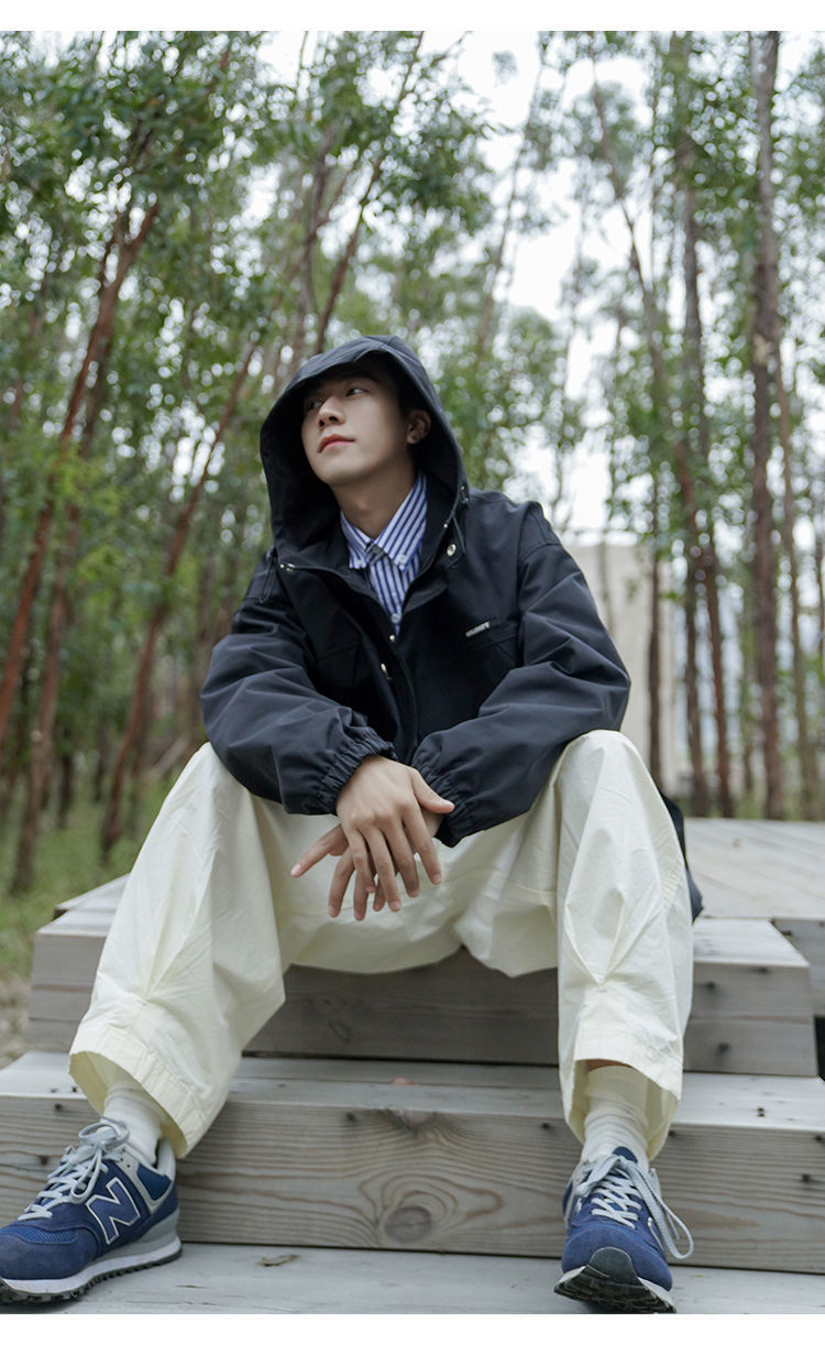 マウンテンメンズ 登山 フード付き ジャケット アウトドア キャンプ 防水 ウインドブレーカー 撥水 防寒 防風 カジュアル ブルゾン 春秋 