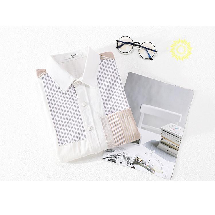 カジュアルシャツ メンズ シャツ トップス 長袖シャツ ストライプ きれいめ 切り替え 