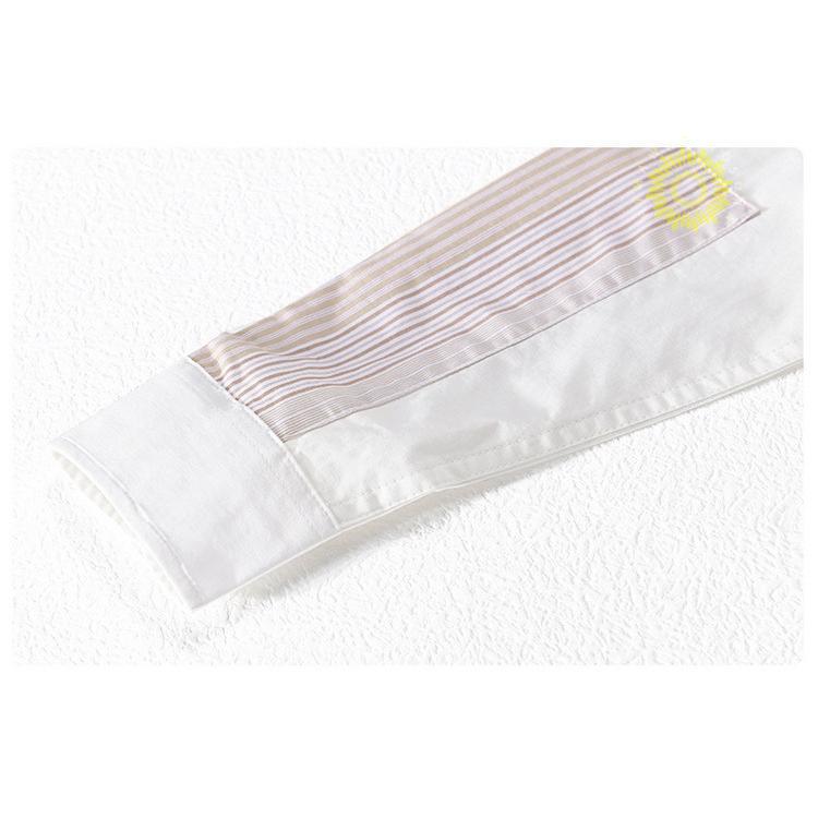 カジュアルシャツ メンズ シャツ トップス 長袖シャツ ストライプ きれいめ 切り替え 