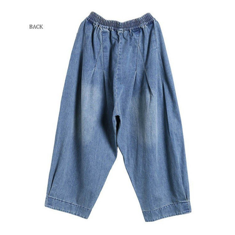 サルエルパンツ レディース デニムパンツ デニム サーカスパンツ ウエストゴム 着痩せ お洒落 ガウチョ アンクル丈 ゆったり Ｇパン ワイドパンツ カジュアル 