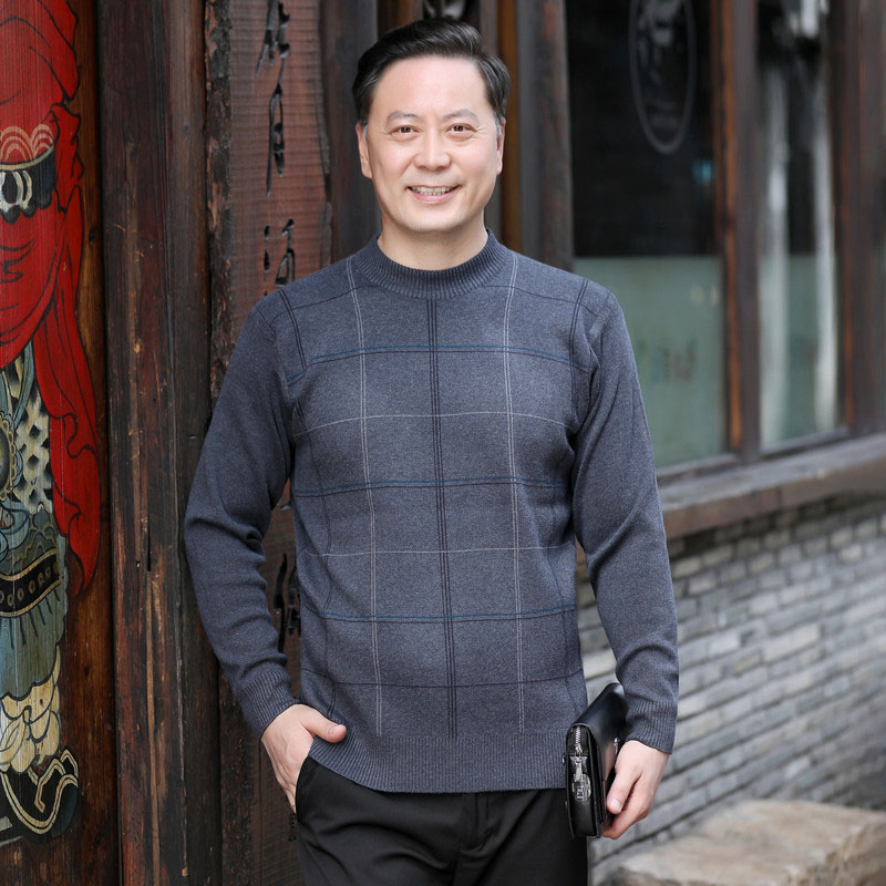 ニット セーター メンズ◆クルーネック秋服 冬服 紳士 メンズ 誕生日 クリスマス ギフト ゴルフ 敬老の日 プレゼント シニア シニアファッション 