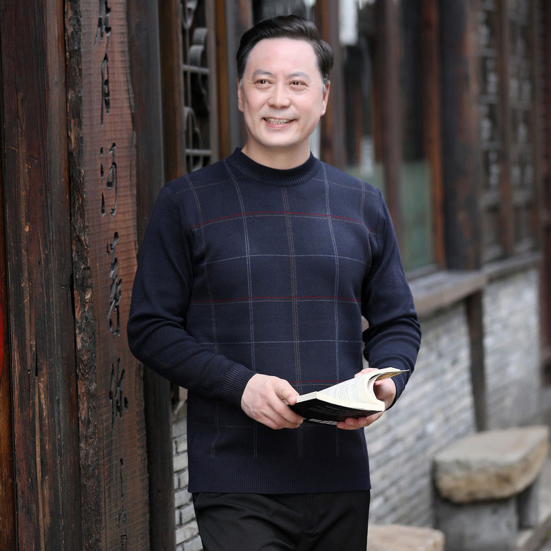 ニット セーター メンズ◆クルーネック秋服 冬服 紳士 メンズ 誕生日 クリスマス ギフト ゴルフ 敬老の日 プレゼント シニア シニアファッション 