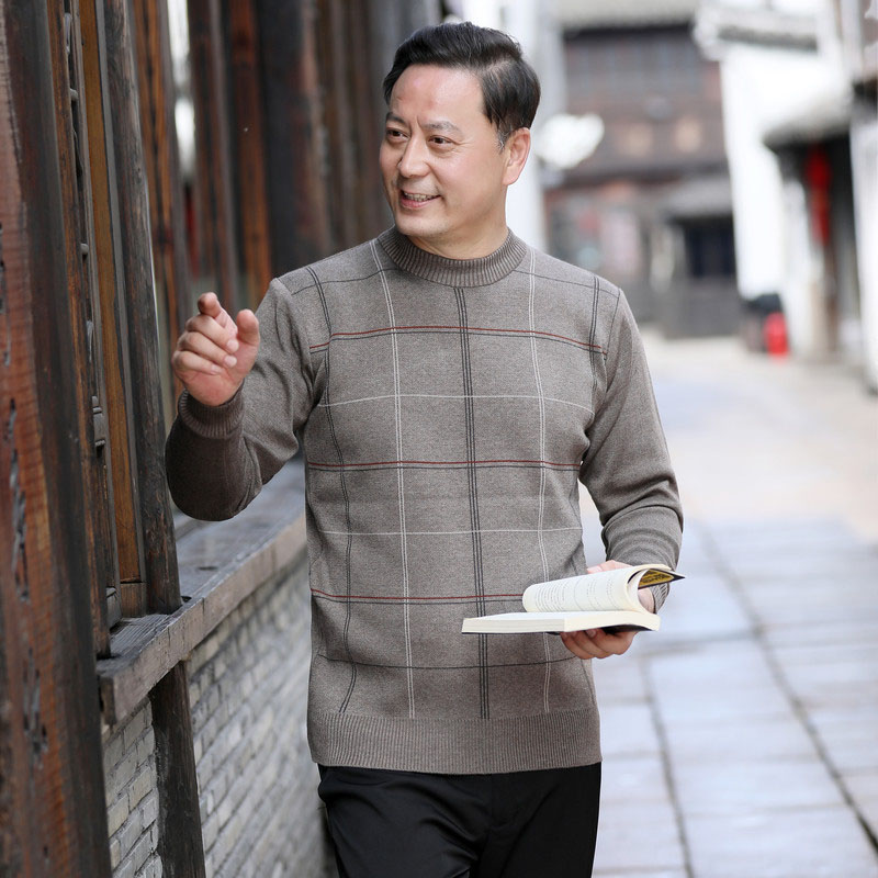 ニット セーター メンズ◆クルーネック秋服 冬服 紳士 メンズ 誕生日 クリスマス ギフト ゴルフ 敬老の日 プレゼント シニア シニアファッション 