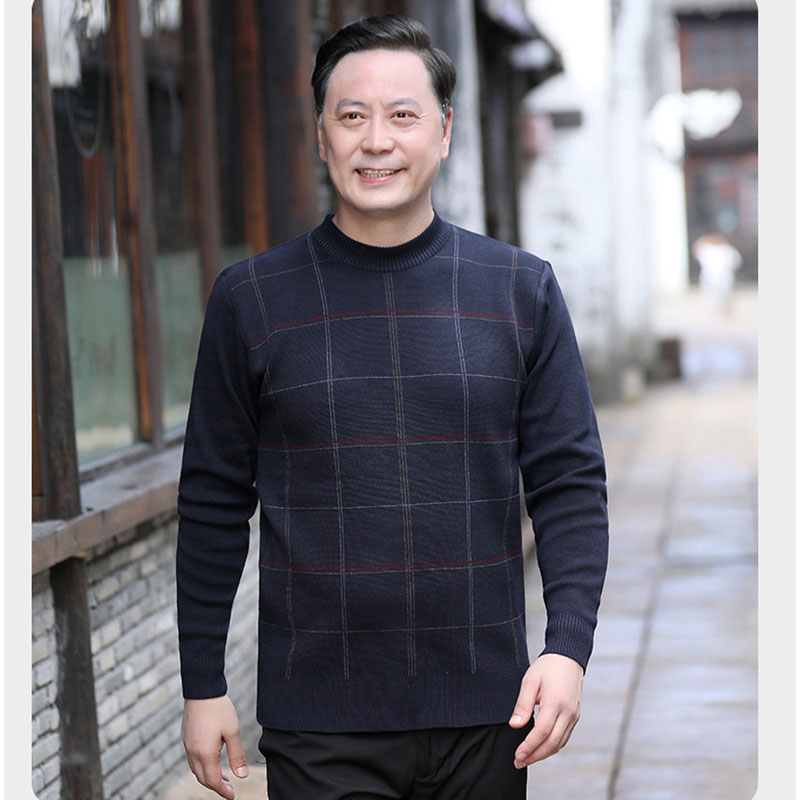 ニット セーター メンズ◆クルーネック秋服 冬服 紳士 メンズ 誕生日 クリスマス ギフト ゴルフ 敬老の日 プレゼント シニア シニアファッション 