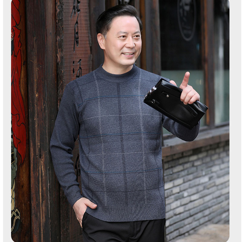 ニット セーター メンズ◆クルーネック秋服 冬服 紳士 メンズ 誕生日 クリスマス ギフト ゴルフ 敬老の日 プレゼント シニア シニアファッション 