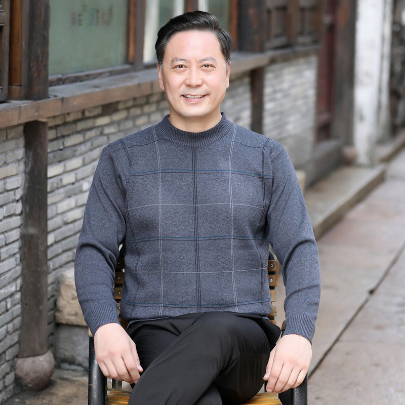 ニット セーター メンズ◆クルーネック秋服 冬服 紳士 メンズ 誕生日 クリスマス ギフト ゴルフ 敬老の日 プレゼント シニア シニアファッション 