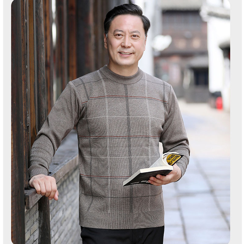 ニット セーター メンズ◆クルーネック秋服 冬服 紳士 メンズ 誕生日 クリスマス ギフト ゴルフ 敬老の日 プレゼント シニア シニアファッション 