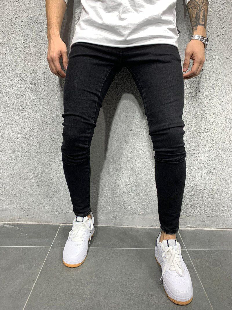 スキニーパンツ メンズ ジーンズ 作業ズボン デニム ユーズド加工 ストレッチパンツ ウォッシュ加工 ズボン テーパードパンツ デニムパンツ ジーパン 