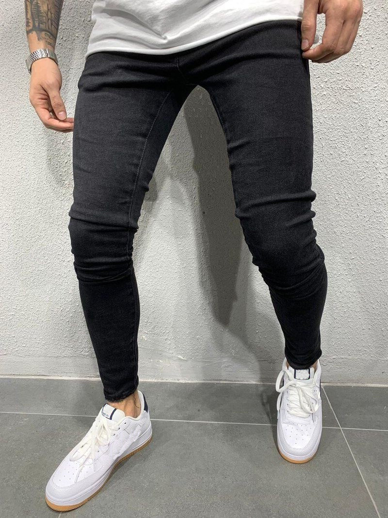スキニーパンツ メンズ ジーンズ 作業ズボン デニム ユーズド加工 ストレッチパンツ ウォッシュ加工 ズボン テーパードパンツ デニムパンツ ジーパン 