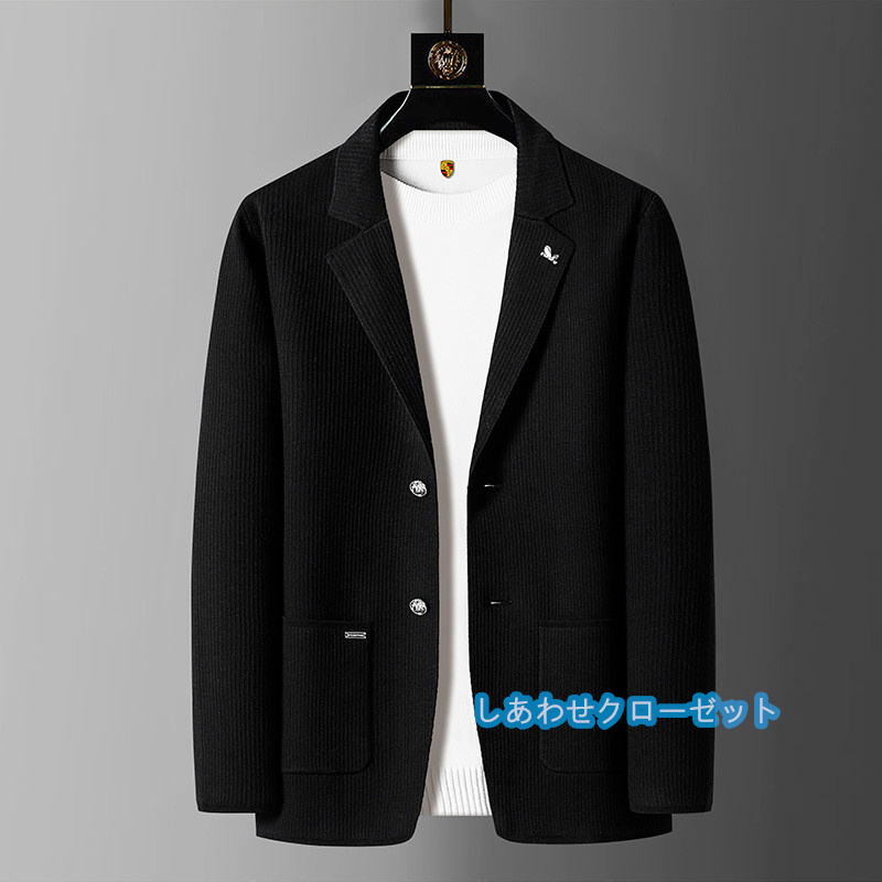 テーラードジャケット メンズ おしゃれ ブレザージャケット カジュアルスーツ ボーダー柄 通勤 紳士用 ビジネススーツ 春秋冬 フォマールスーツ アウター 