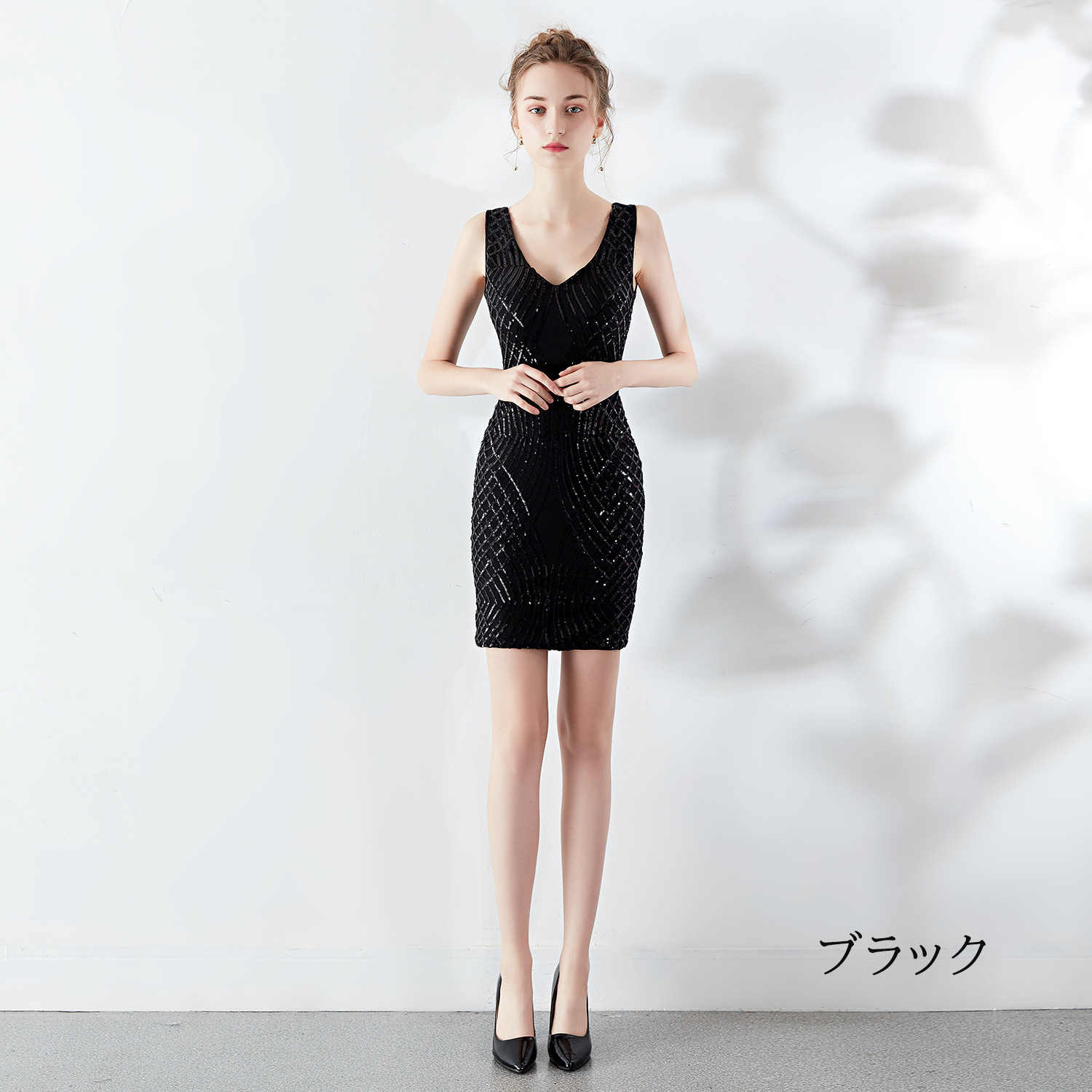 カラードレス ミニドレス パーティードレス 結婚式 二次会 発表会 演出 演奏会 ワンピース スパンファスナー フォーマルドレス ミディアムドレス 