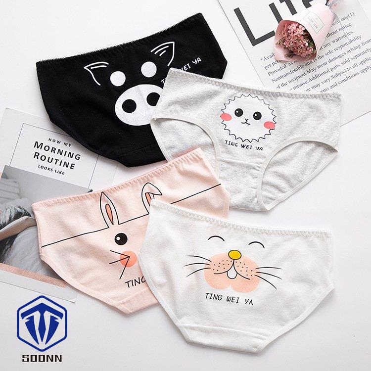 ショーツ ローライズ スタンダード レディース パンツ インナー 下着 動物 アニメ おしゃれ かわいい プリント 