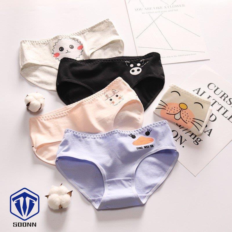 ショーツ ローライズ スタンダード レディース パンツ インナー 下着 動物 アニメ おしゃれ かわいい プリント 