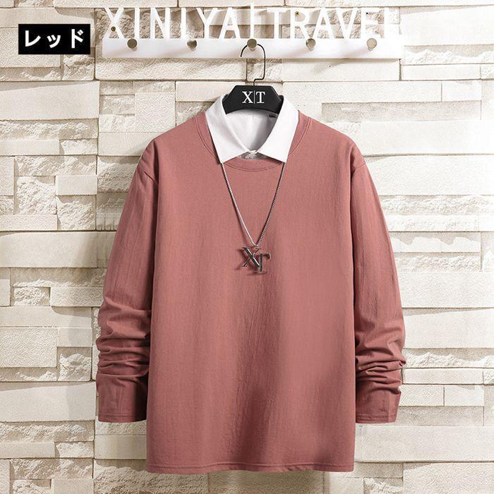 長袖Ｔシャツ メンズ トップス クルーネック 長袖 春服 カジュアル シンプル おしゃれ 普段着 通勤 通学 かっこいい 部屋着 