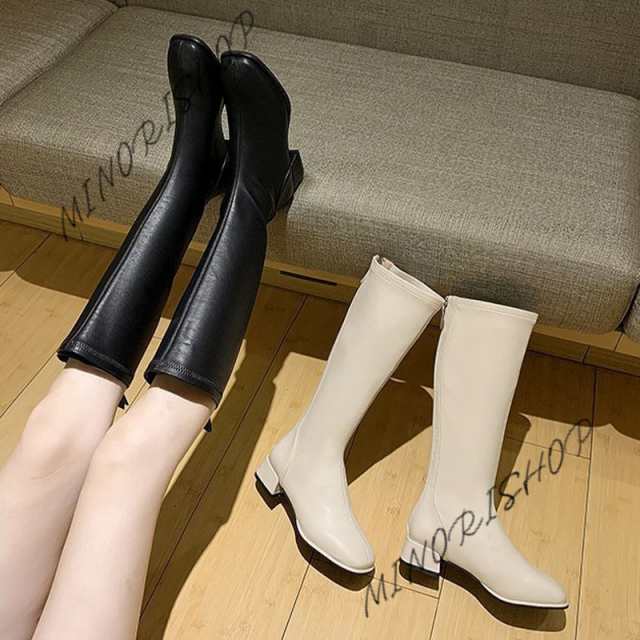 ロングブーツ レディースブーツ 秋冬 ジッパー付きブーツ カジュアルブーツ おしゃれブーツ  