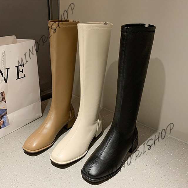 ロングブーツ レディースブーツ 秋冬 ジッパー付きブーツ カジュアルブーツ おしゃれブーツ  