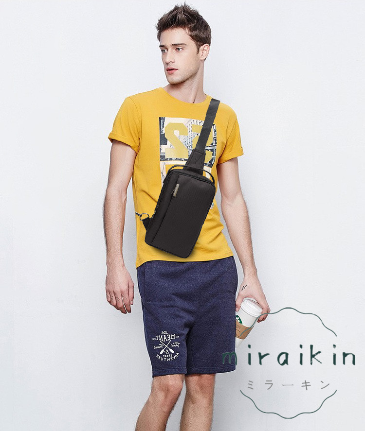 ボディバッグ ショルダーバッグ メンズ 大容量 ダブルファスナー 斜めがけ ボディーバッグ 鞄 サコッシュ 肩掛け カバン おしゃれ バッグ ウエストポーチ 