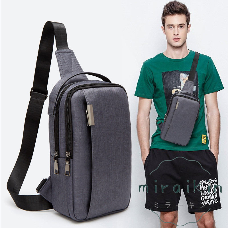 ボディバッグ ショルダーバッグ メンズ 大容量 ダブルファスナー 斜めがけ ボディーバッグ 鞄 サコッシュ 肩掛け カバン おしゃれ バッグ ウエストポーチ 