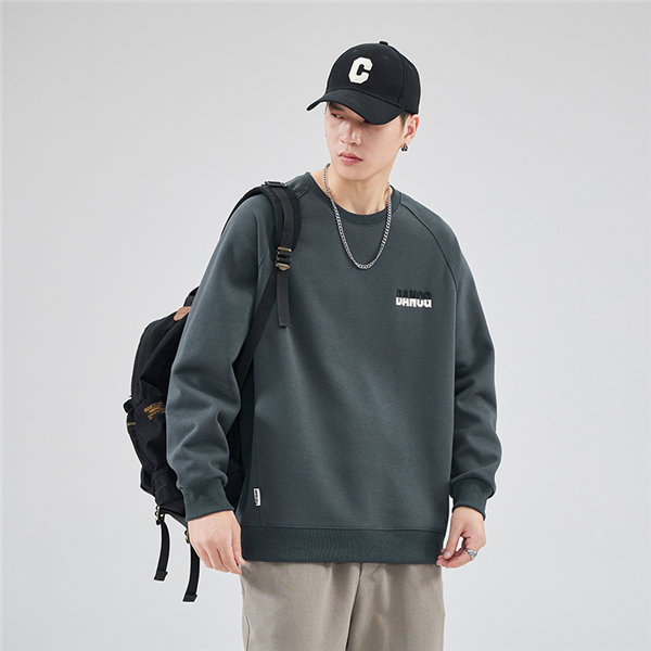 トレーナー メンズ プルオーバー ブラック 長袖 スポーツウェア 英語文字 春秋 送料無料 韓国ファッション 長袖 デザイン プリント Uネック 丸襟 