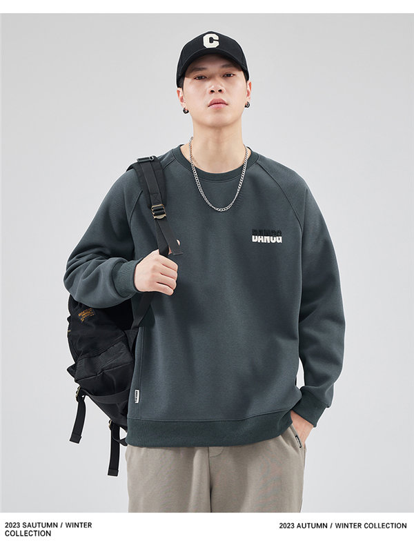 トレーナー メンズ プルオーバー ブラック 長袖 スポーツウェア 英語文字 春秋 送料無料 韓国ファッション 長袖 デザイン プリント Uネック 丸襟 