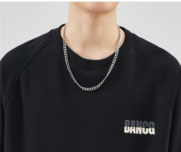 トレーナー メンズ プルオーバー ブラック 長袖 スポーツウェア 英語文字 春秋 送料無料 韓国ファッション 長袖 デザイン プリント Uネック 丸襟 