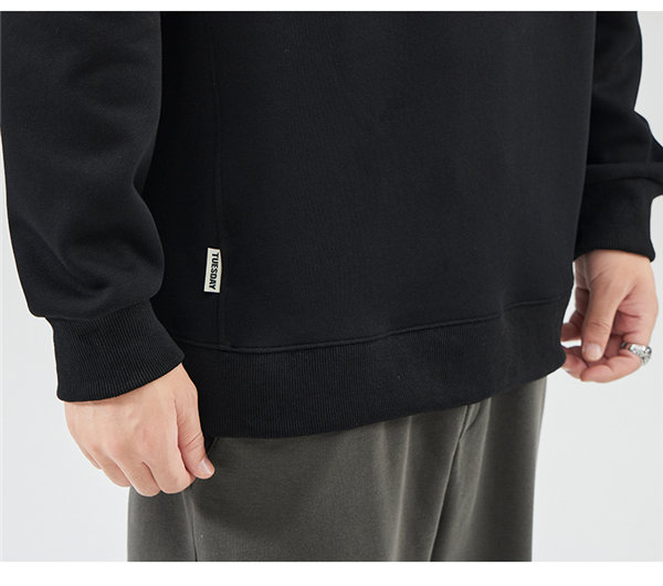 トレーナー メンズ プルオーバー ブラック 長袖 スポーツウェア 英語文字 春秋 送料無料 韓国ファッション 長袖 デザイン プリント Uネック 丸襟 