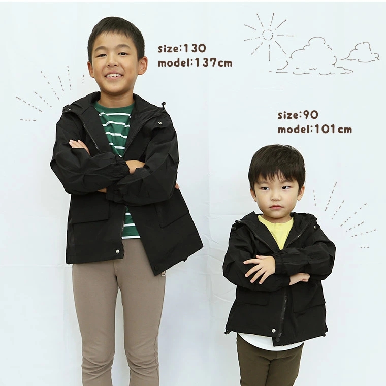 キッズ ジャケット  マウンテン ジャンパー 男の子 カジュアル 長袖 子供服 シンプル 子供 ベビー ジュニア 軽量 防寒 秋 ル 冬 
