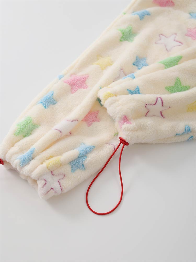 パジャマ レディース 星柄 冬 着る毛布 ルームウェア 部屋着 レディース パジャマ 冬 上下セット 女性 もこもこ 長袖 リラックス 