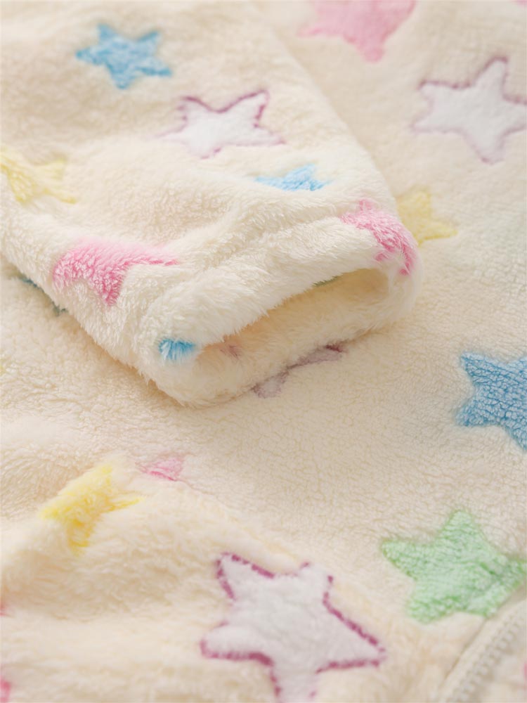 パジャマ レディース 星柄 冬 着る毛布 ルームウェア 部屋着 レディース パジャマ 冬 上下セット 女性 もこもこ 長袖 リラックス 