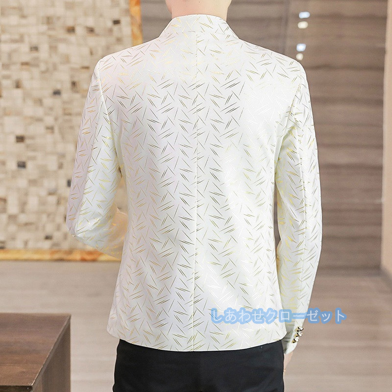 テーラードジャケット メンズ おしゃれ ブレザージャケット カジュアルスーツ 立ち襟 紳士用 アウター ビジネススーツ フォマールスーツ 春秋冬 通勤 