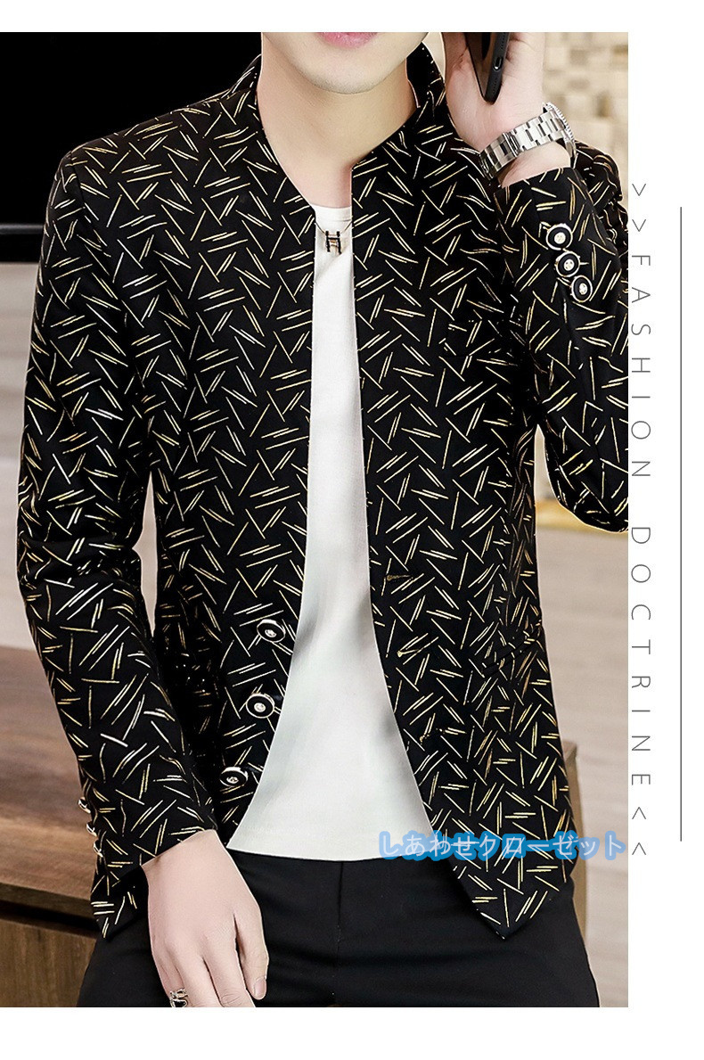 テーラードジャケット メンズ おしゃれ ブレザージャケット カジュアルスーツ 立ち襟 紳士用 アウター ビジネススーツ フォマールスーツ 春秋冬 通勤 