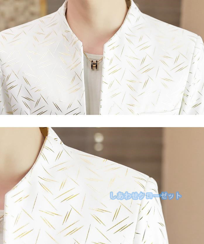 テーラードジャケット メンズ おしゃれ ブレザージャケット カジュアルスーツ 立ち襟 紳士用 アウター ビジネススーツ フォマールスーツ 春秋冬 通勤 