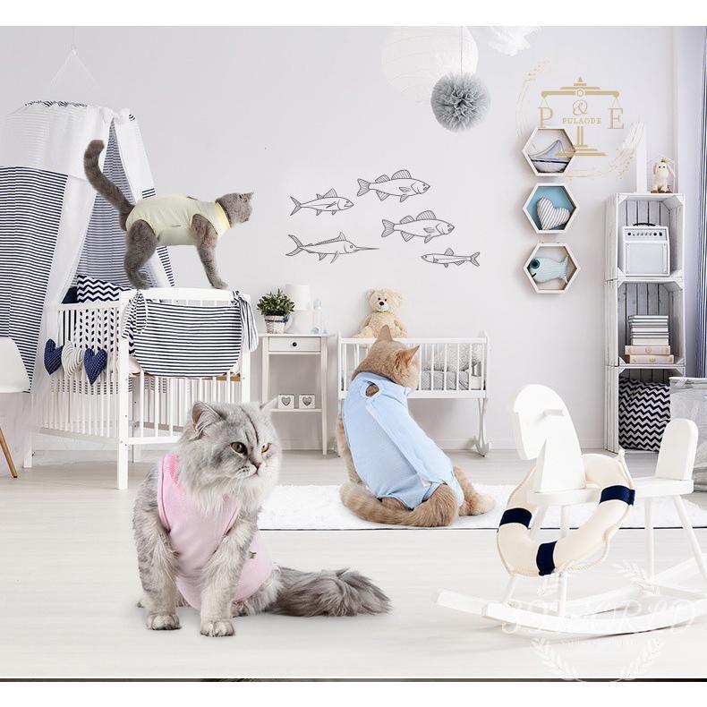 犬用 猫用イヌネコキャット長袖 四脚 術後服術後着術後ウェア 傷口舐めない皮膚 避妊 術後服 術後ウェア 犬 男女用 避妊 皮膚保護傷舐め おむつ 傷口保護 去勢 