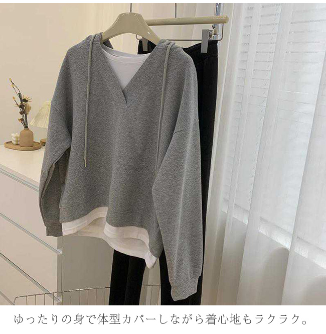 レディース トップス 長袖 カジュアル 帽子付き 可愛い 体型カバー アウター ショート丈 スポーティー 