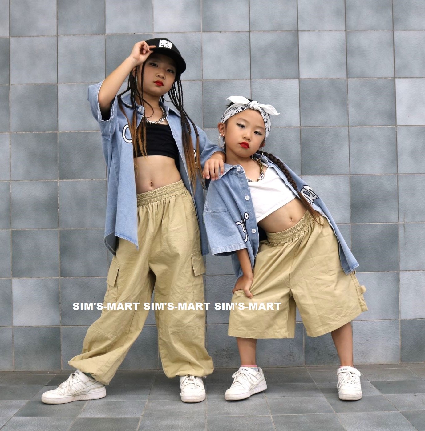 デニム キッズダンス衣装 セットアップ ヒップホップ 衣装 デニムシャツ 男の子 韓国 ダンスウェア ダンス衣装 K-POP キッズ チノパン 子供ダンス服 ガールズ 