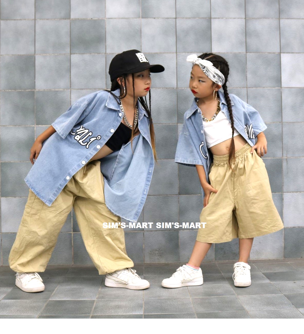 デニム キッズダンス衣装 セットアップ ヒップホップ 衣装 デニムシャツ 男の子 韓国 ダンスウェア ダンス衣装 K-POP キッズ チノパン 子供ダンス服 ガールズ 