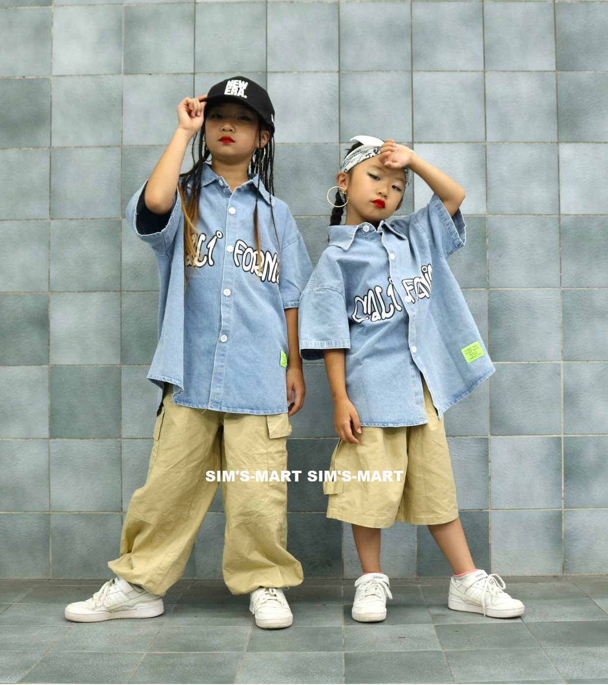 デニム キッズダンス衣装 セットアップ ヒップホップ 衣装 デニムシャツ 男の子 韓国 ダンスウェア ダンス衣装 K-POP キッズ チノパン 子供ダンス服 ガールズ 