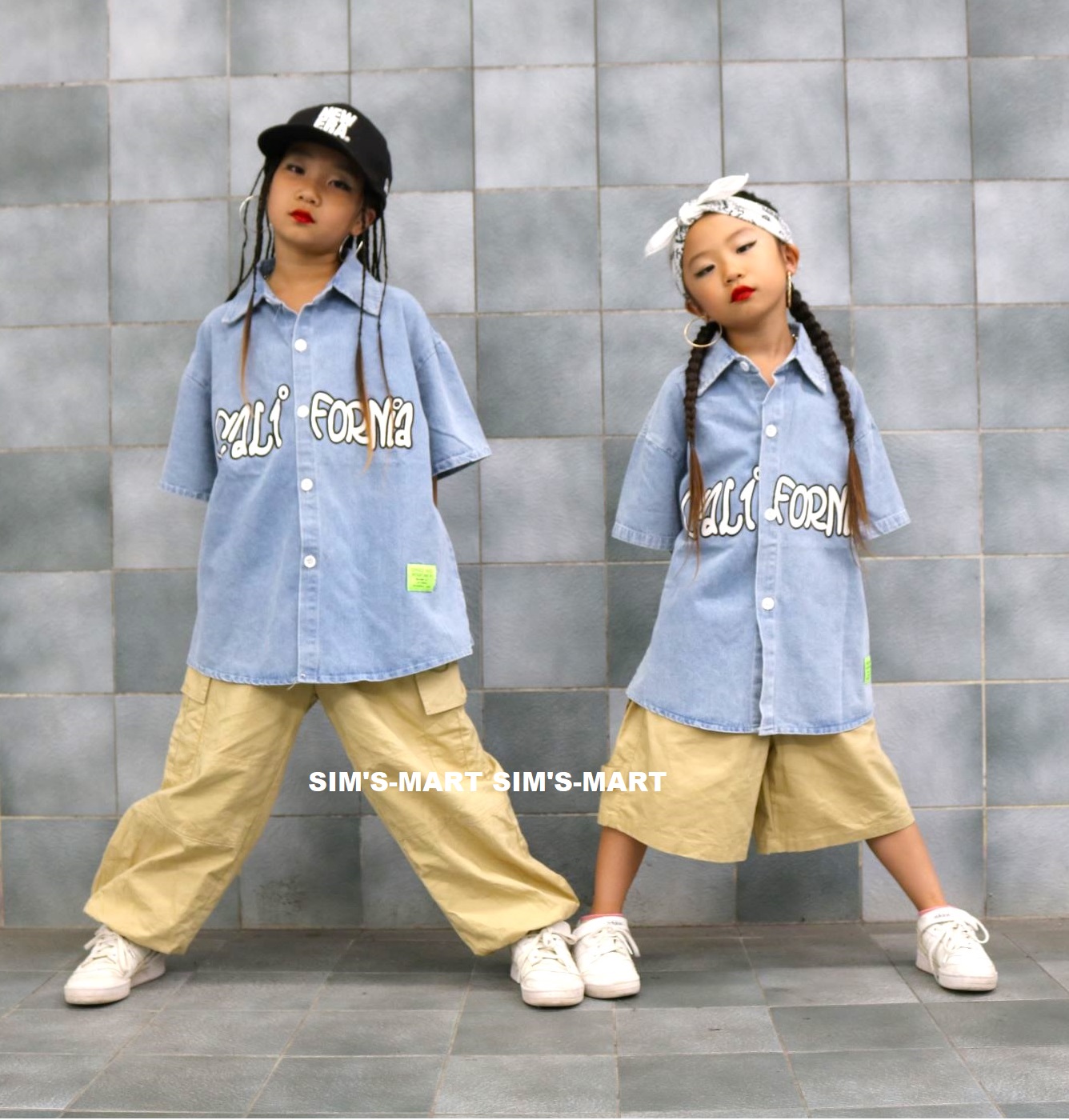 デニム キッズダンス衣装 セットアップ ヒップホップ 衣装 デニムシャツ 男の子 韓国 ダンスウェア ダンス衣装 K-POP キッズ チノパン 子供ダンス服 ガールズ 