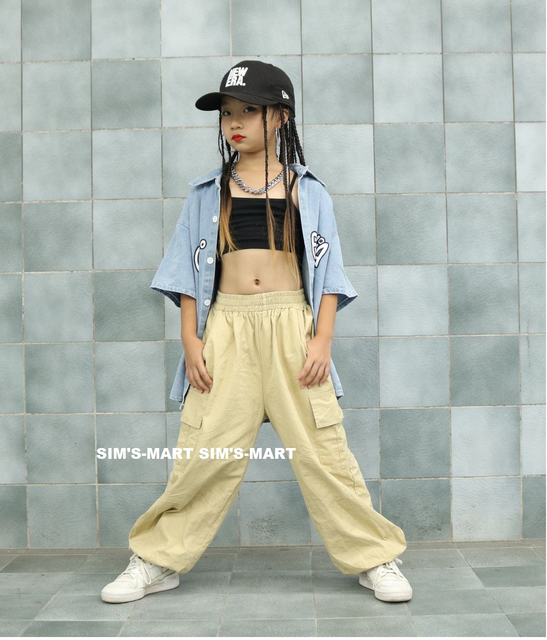 デニム キッズダンス衣装 セットアップ ヒップホップ 衣装 デニムシャツ 男の子 韓国 ダンスウェア ダンス衣装 K-POP キッズ チノパン 子供ダンス服 ガールズ 