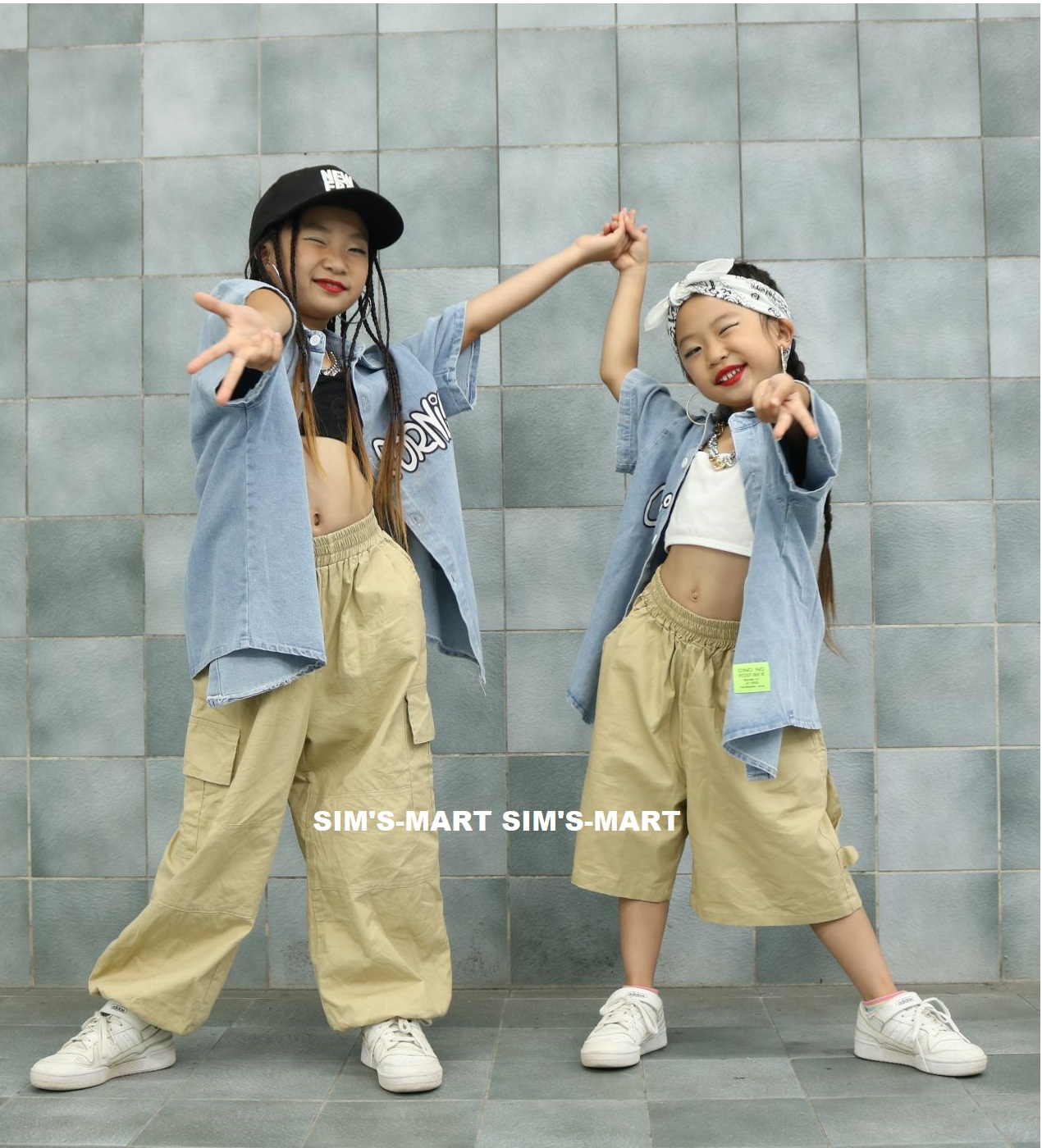 デニム キッズダンス衣装 セットアップ ヒップホップ 衣装 デニムシャツ 男の子 韓国 ダンスウェア ダンス衣装 K-POP キッズ チノパン 子供ダンス服 ガールズ 