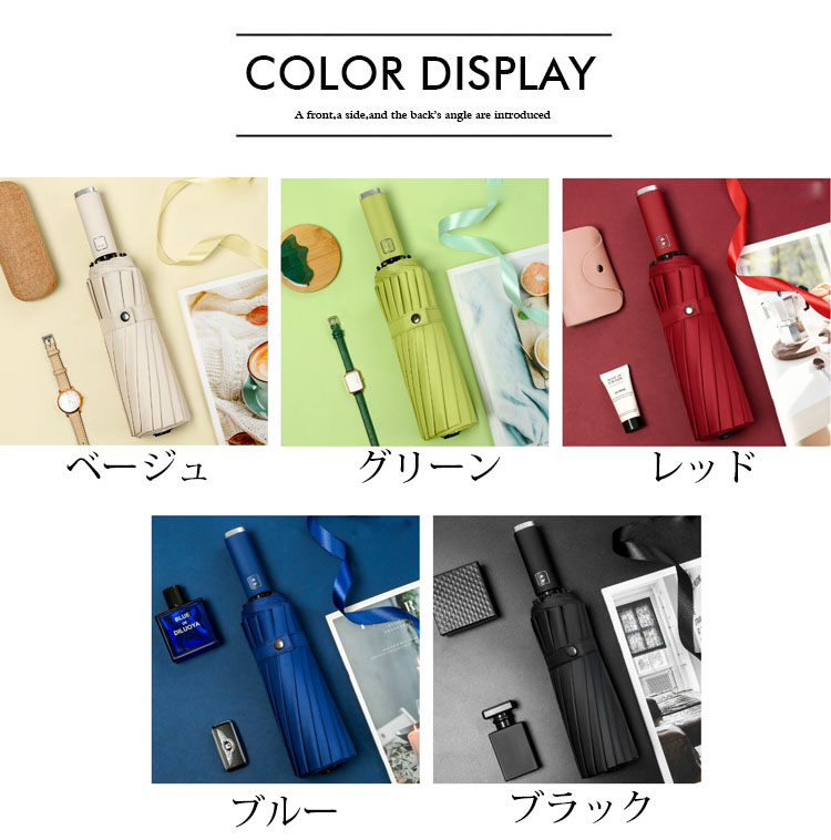 傘 折りたたみ傘 晴雨兼用 自動開閉 日傘 撥水加工 高強度 カサ耐強風 耐久性の高い 送料無料 遮熱 葉柄 遮光 折り畳み傘3段折り 撥水ビジネス傘 16本骨 かさ 