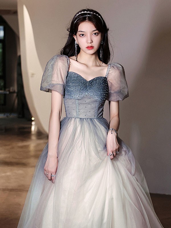 ドレス グラデーション 大人 ピアノ 発表会 ロングドレス パーティードレス 花嫁 結婚式 披露宴 ミモレ丈 母親 演奏会 レディース 