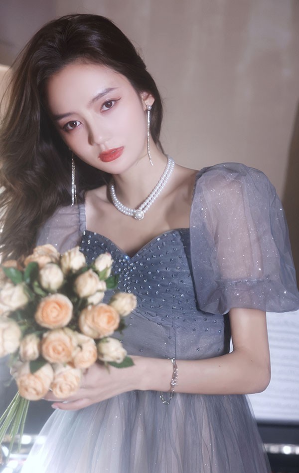 ドレス グラデーション 大人 ピアノ 発表会 ロングドレス パーティードレス 花嫁 結婚式 披露宴 ミモレ丈 母親 演奏会 レディース 