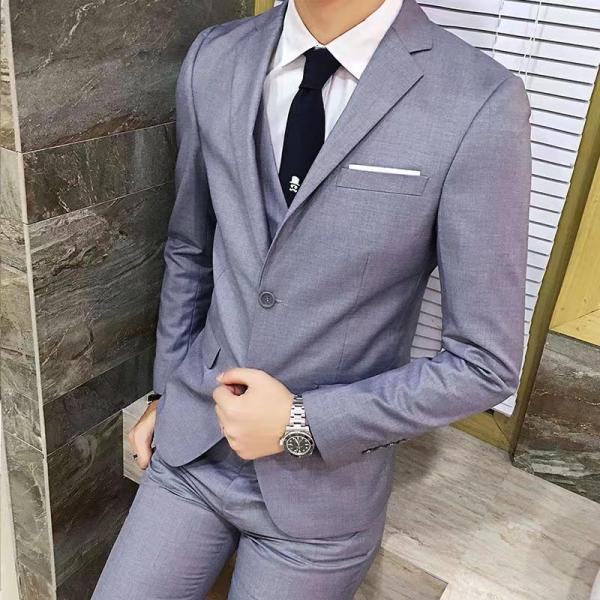 スリーピーススーツ スーツ メンズ スーツセット フォーマルスーツ ビジネススーツ スリムスーツ 卒業式 結婚式 