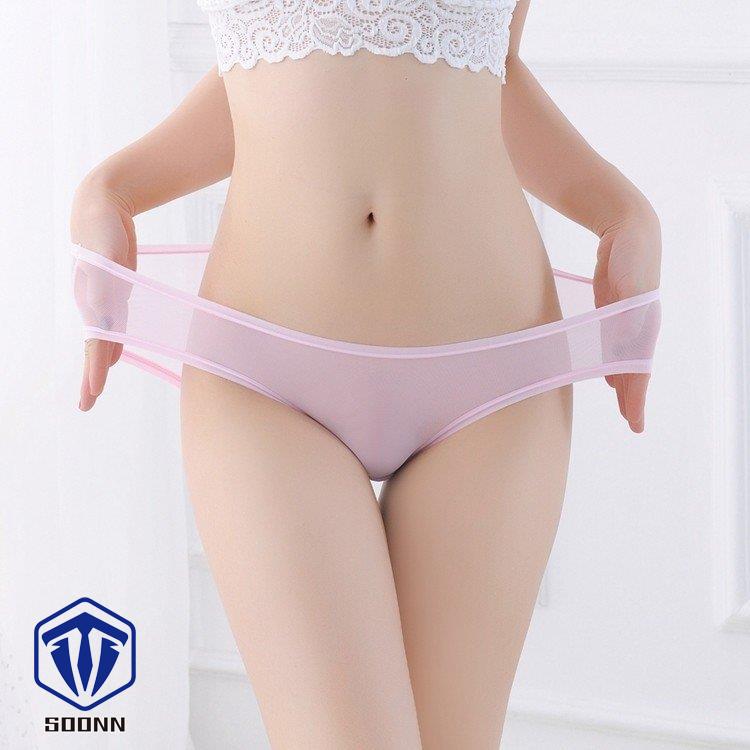 スタンダードショーツ シースルー ローライズ 無地 通気性 パンツ ショーツ レディース インナー 下着 シンプル パンティー 