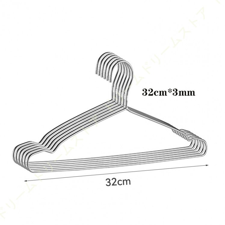 10本セット ステンレス製ハンガー ハンガー セット スリム 洗濯 洋服収納 洗濯用ハンガー 洋服 衣類 頑丈 曲がらない 軽い ステンレス 洋服掛け 衣類収納 
