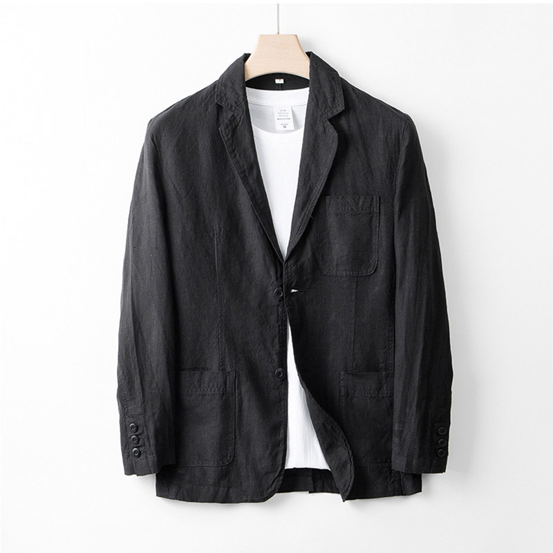 テーラードジャケット メンズ 麻ジャケット リネン アウター 長袖 リゾート スーツ ジャケット 2つボタン リモートワーク 春秋 ライトジャケット カジュアル 